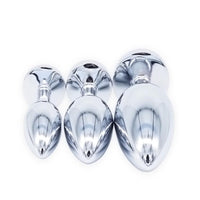 Plug Anal Bijou Bleu-Rose-Rouge (Coffret 3 Bijoux)