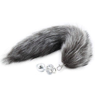 Plug Anal Queue de Renard Amovible Gris
