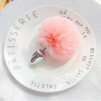 plug anale queue de lapin rose