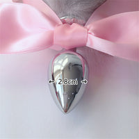 Plug Anal Cosplay Queue et Oreilles de Chat Blanc | Rose