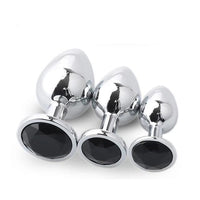 Plug Anal Bijou Noir (Coffret 3 Bijoux)