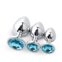 plug anal argent bleu turquoise