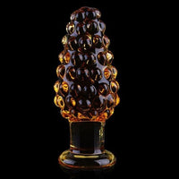 Plug Anal en Verre Ananas (Surface Granulé)