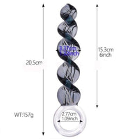 Taille Plug Anal Verre Spirale