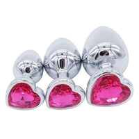 Plug Anal Coeur Rose (Coffret 3 Bijoux)