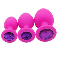 Plug Anal Silicone (Kit de 3 | Bijoux Violet)