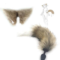 Plug Anal Queue et Oreilles Chat (Marron)