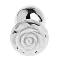 Plug Anal Fleur Blanche (Métal)