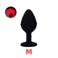 Plug Anal Noir Bijou Rouge (Tailles S-M-L+ Mini Vibro | Silicone)