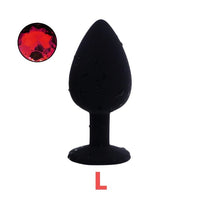 Plug Anal Noir Bijou Rouge (Tailles S-M-L+ Mini Vibro | Silicone)