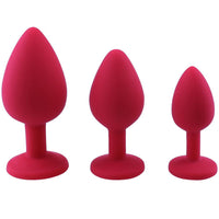 3 plug anal bijou rouge