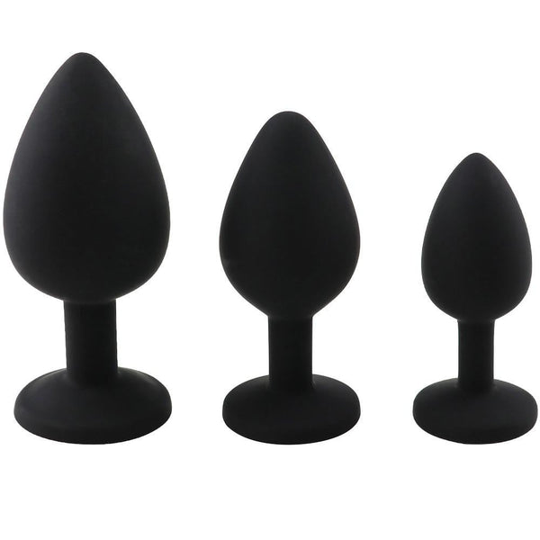 3 plug anal bijou noir