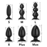 Plug Anal XXL Black (3 Tailles Ø4|6|7cm)