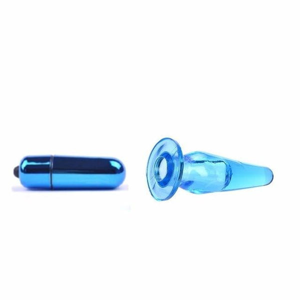 plug anal bleu avec petit vibrateur